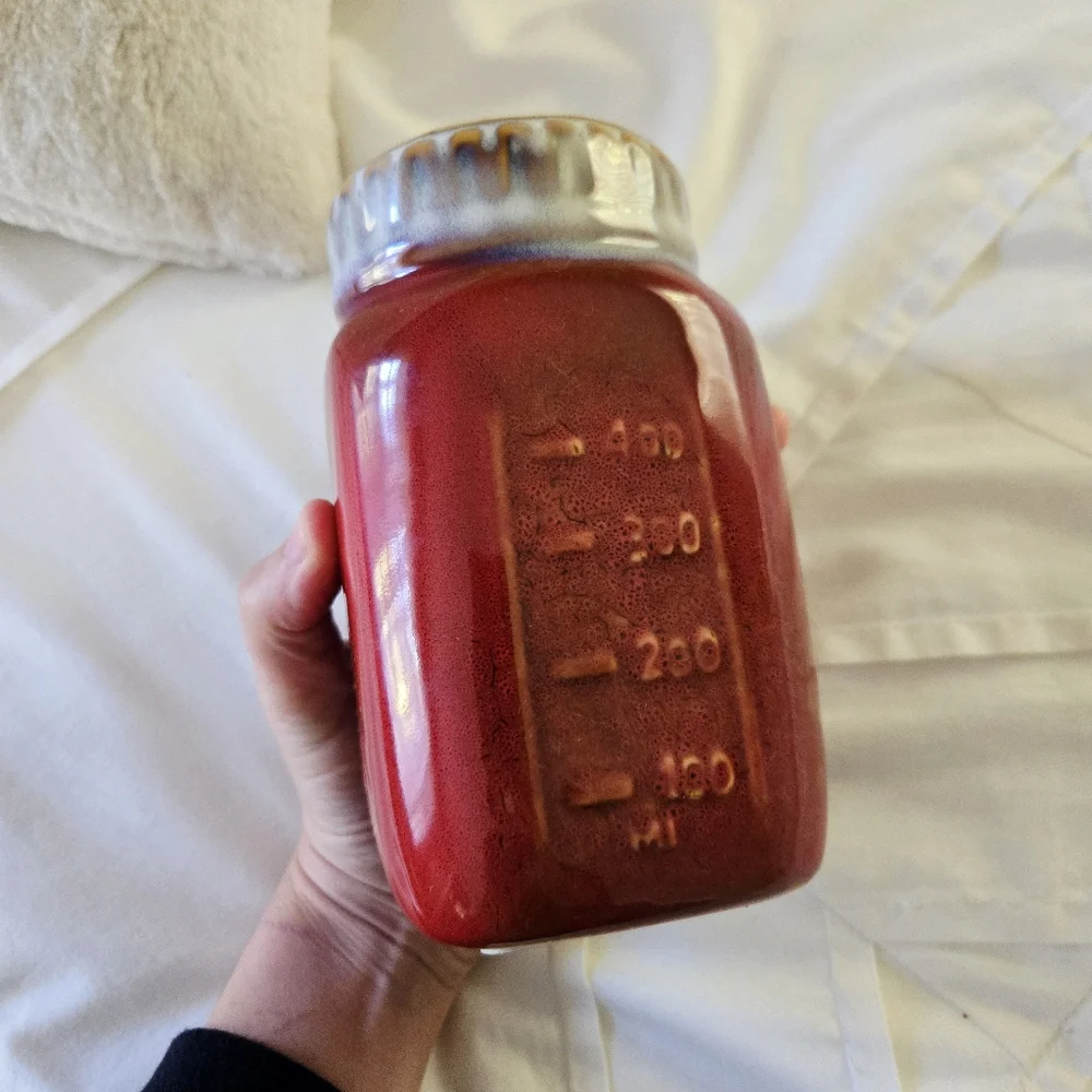 Vintage Handpainted Thanksgiving Turkey Mason Jar